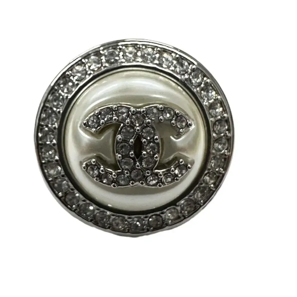 Chanel Cc Logo Round Earrings Sterling #256810C96B - Picture 5 of 9